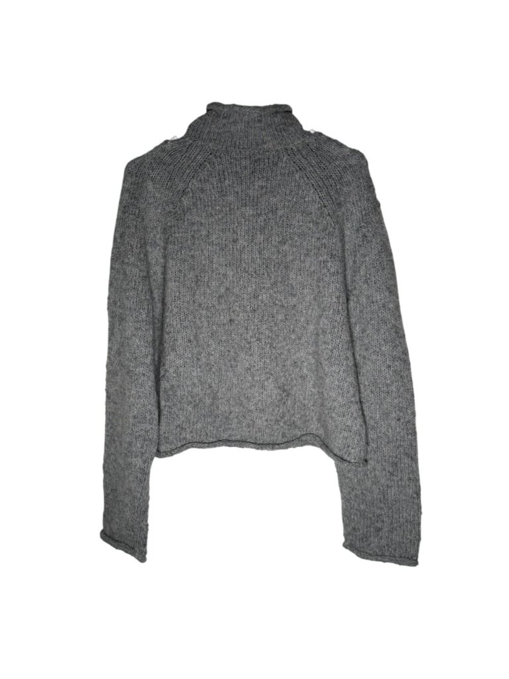 Everlane Rollneck Sweater Women's Size Small in Heather Grey Twist New With Tags - Picture 6 of 6